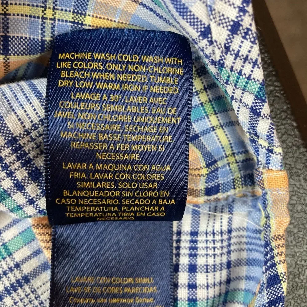 Ralph Lauren Youth Boys 20 Dress Shirt‎ Plaid Long Sleeve Button Down Easter